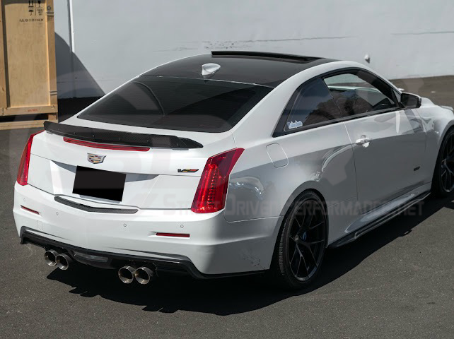 2015-2019 CADILLAC ATS / ATS-V COUPE | FACTORY STYLE CARBON FIBER REAR TRUNK DECKLID APPLIQUÉ INSERT TRIM REPLACEMENT
